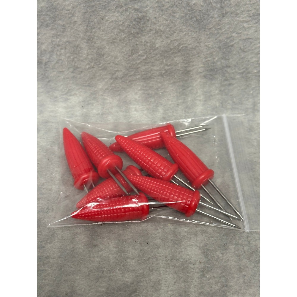 Unbranded Corn Holders Red New 8pc Set BBQ Picnic Kitchen Tools